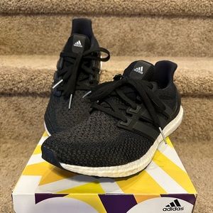 Men’s Adidas Ultra Boost Black White Charcoal Grey Running Shoe